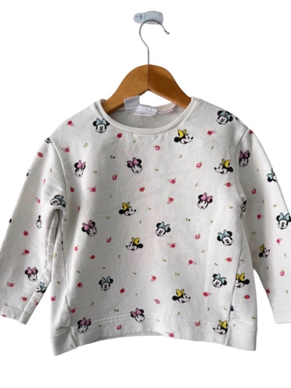 ✨3/$45✨Zara Minnie Floral Print Crew Sweatshirt 4/5 Years